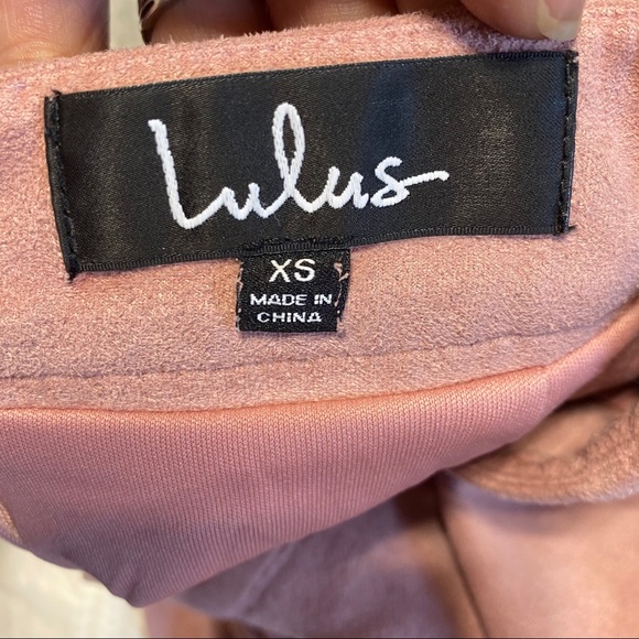 Lulu's Superpower Blush Suede Pencil Skirt SIZE XS - Picture 6 of 8